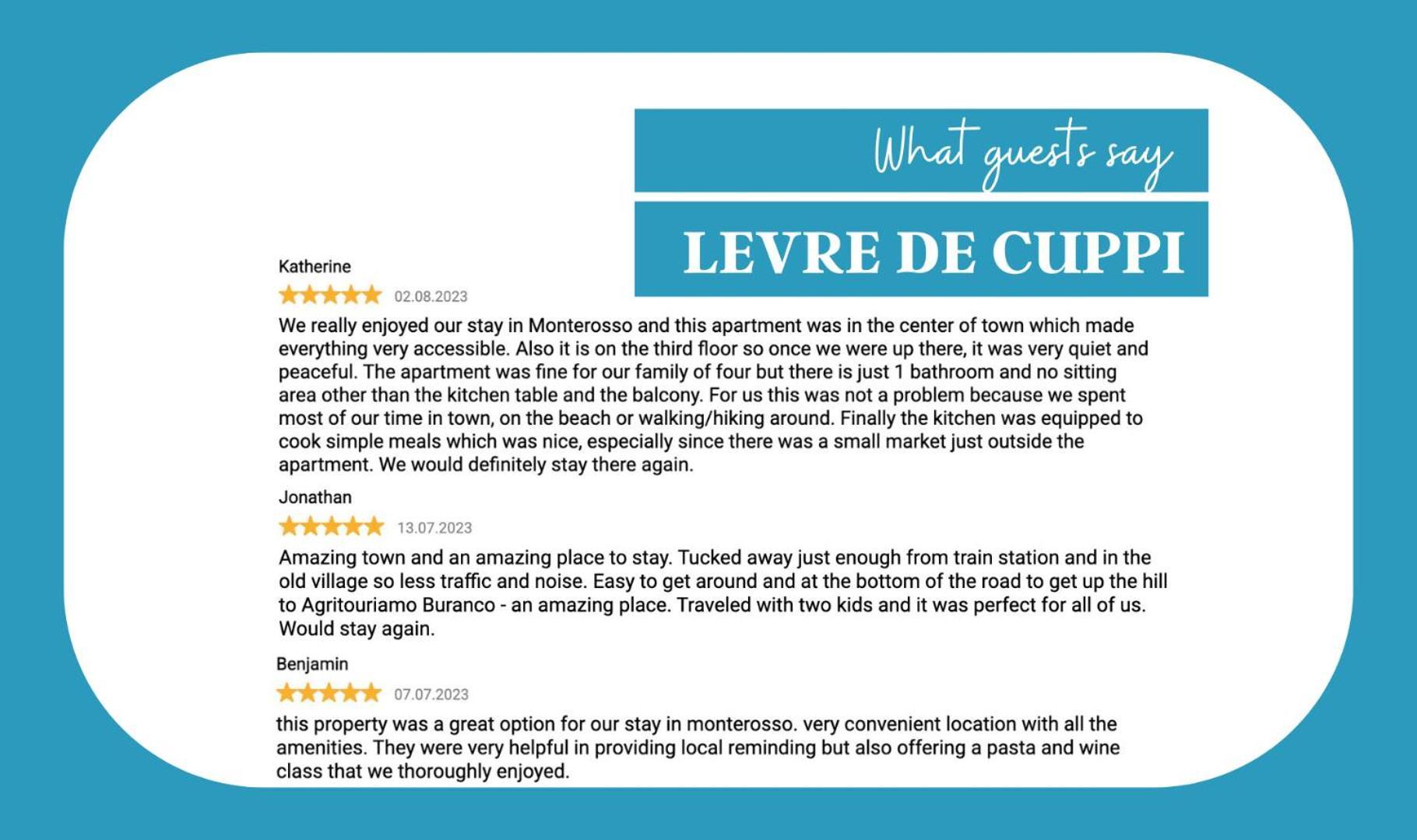 Levre De Cuppi Apartment Monterosso al Mare Ngoại thất bức ảnh